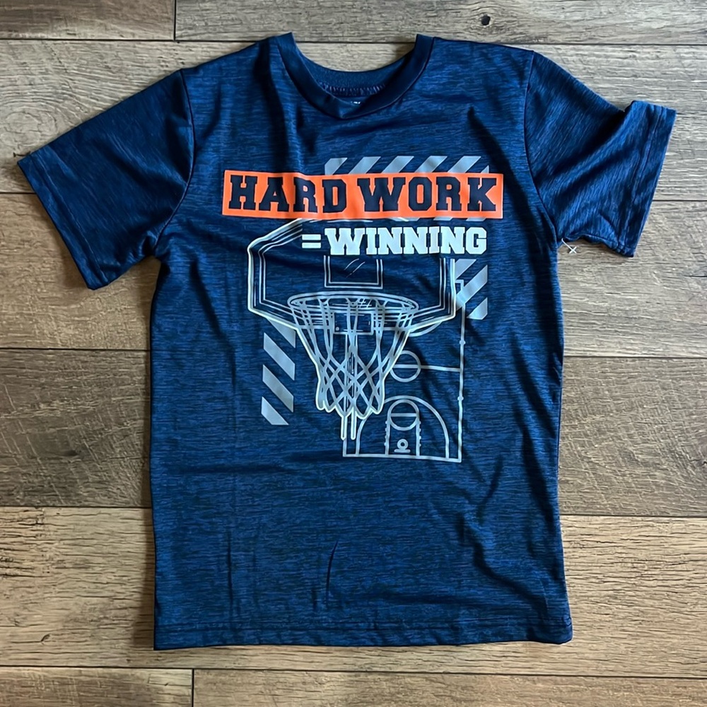 Power Forward 10/12 dry fit t-shirt navy & orange